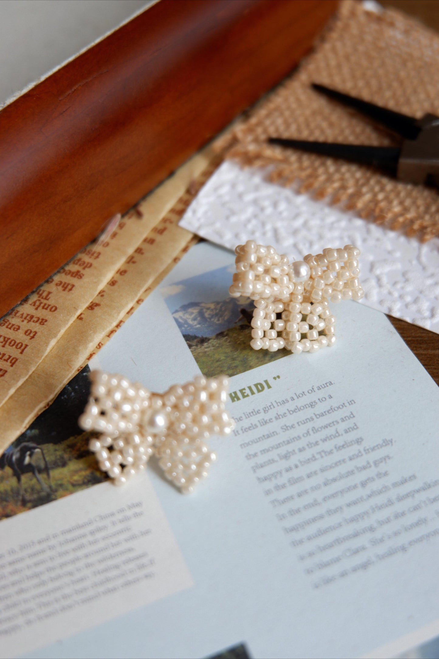 Beaded Butterfly Earrings