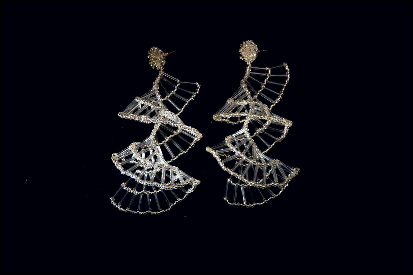 Starry Spiral Ballet Earrings