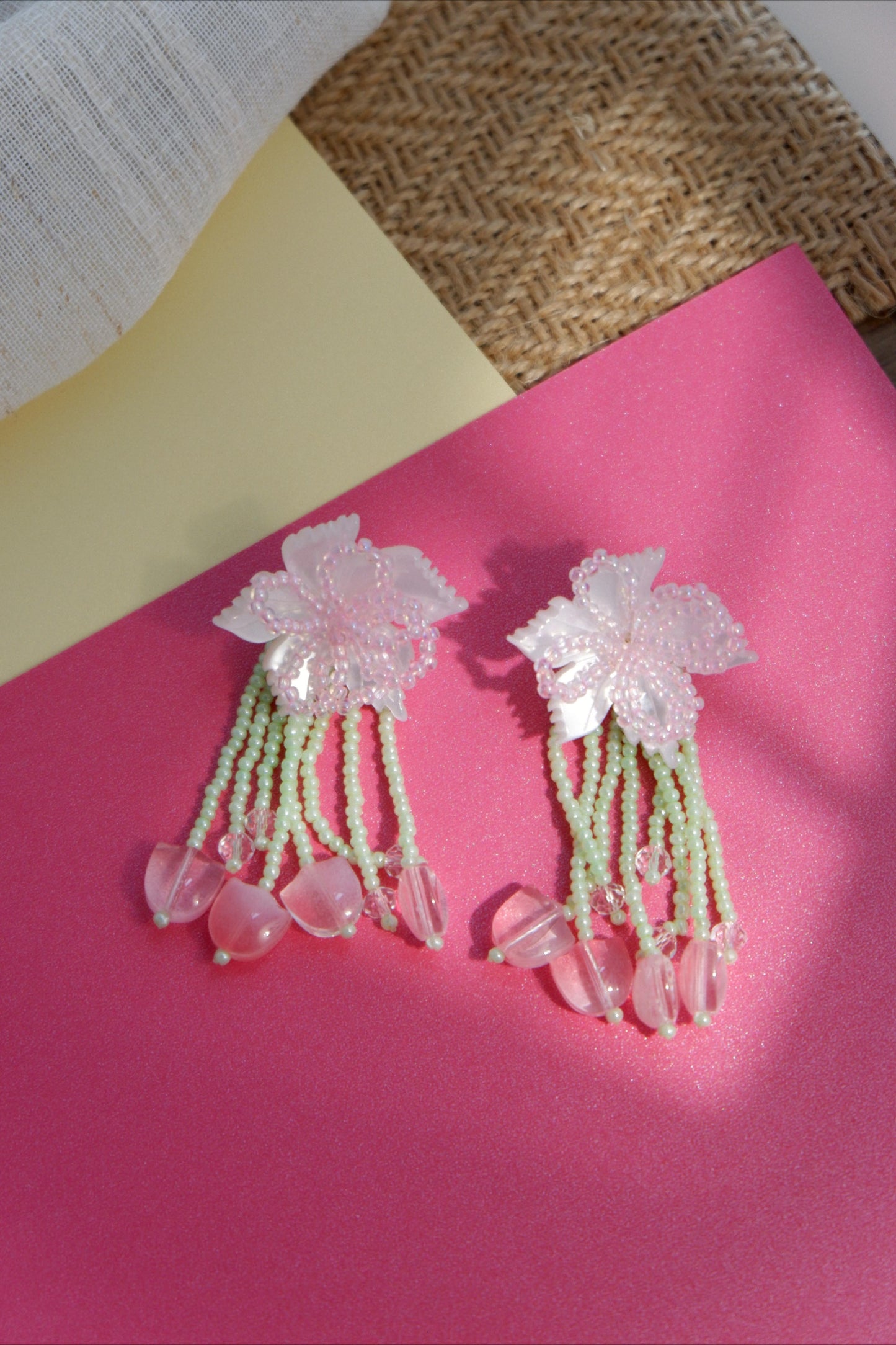 Peach Rhyme Fairy Dew Earrings