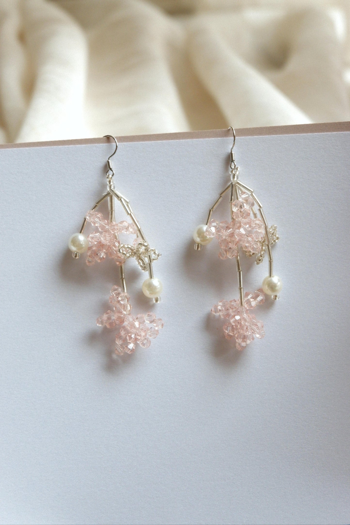 Pink Crystal Pearl Dream Earrings