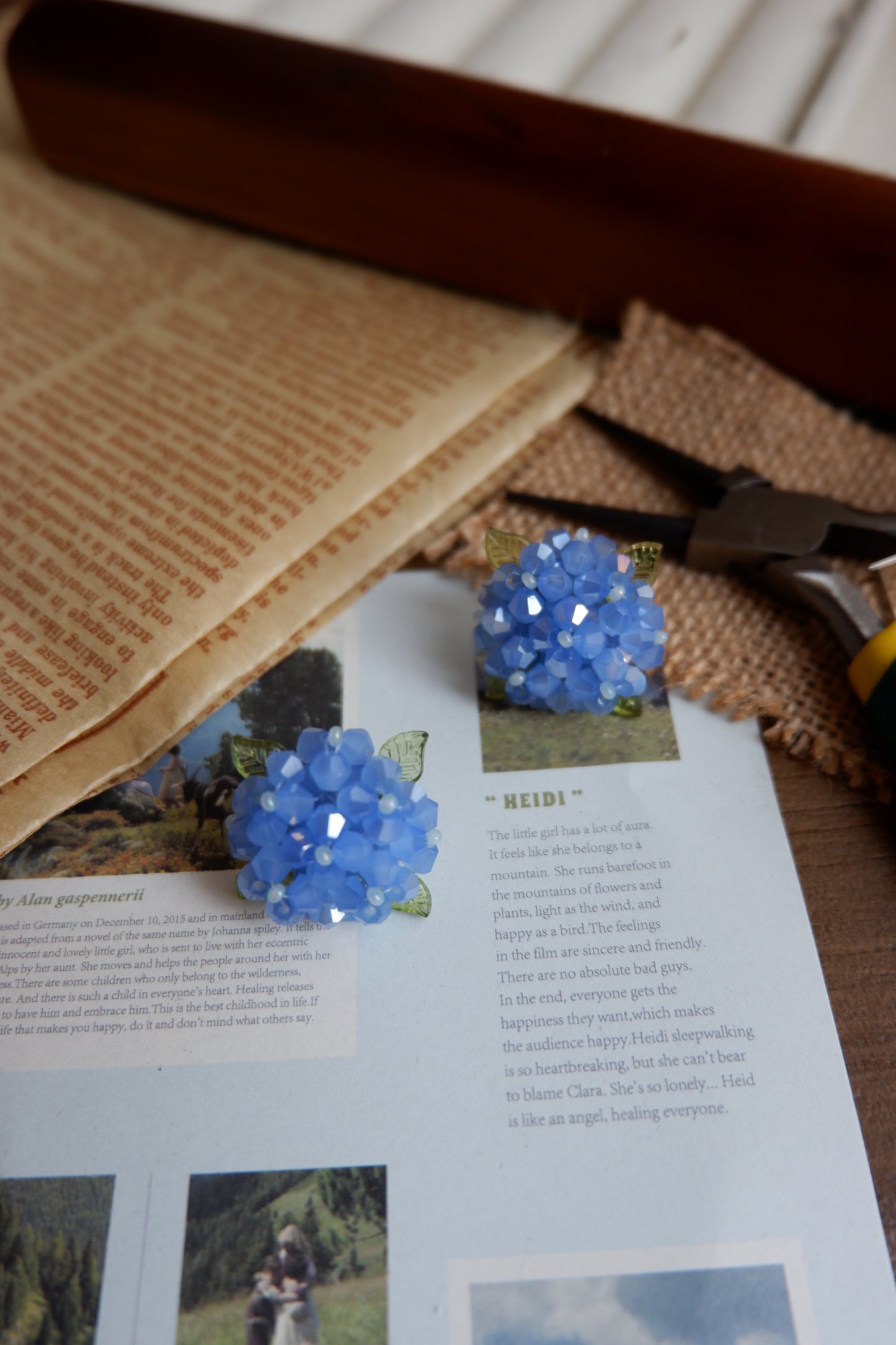 Blue Mist Forest Handmade Earrings