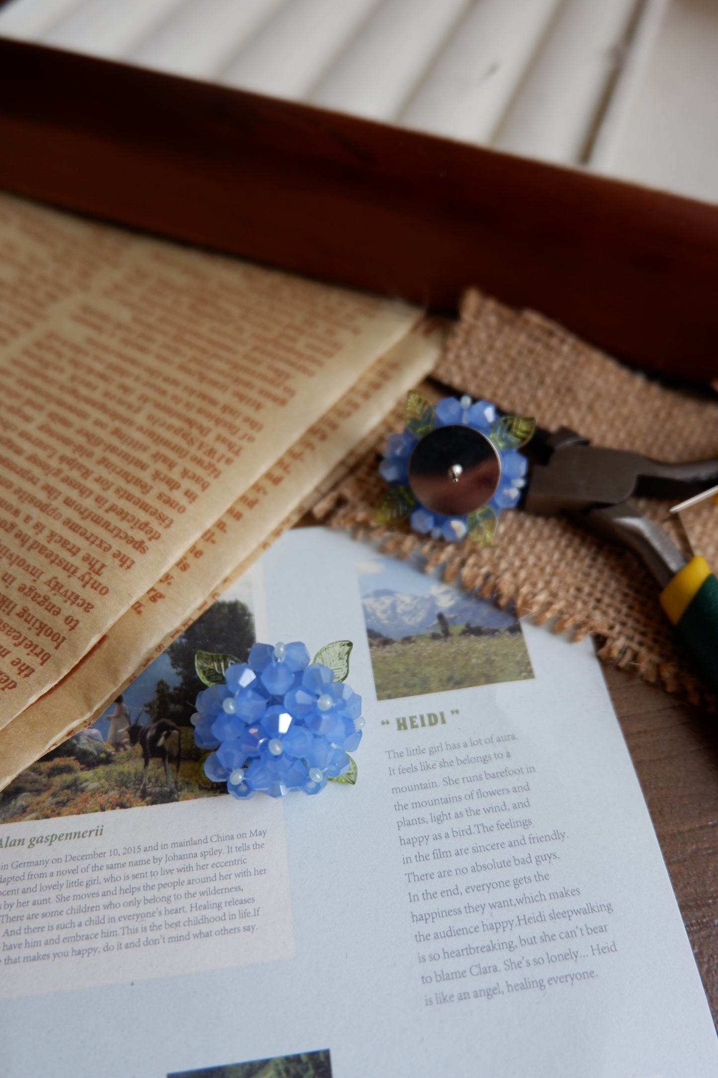 Blue Mist Forest Handmade Earrings