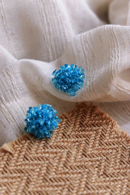 Blue Star Cluster Earrings