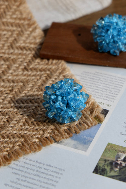 Blue Star Cluster Earrings