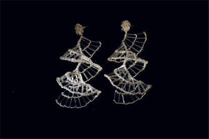 Starry Spiral Ballet Earrings