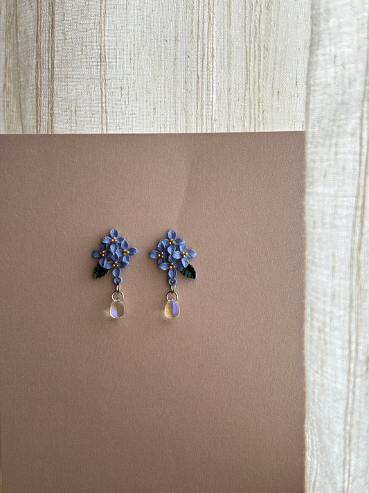 Purple Rhythm Floral Drop Earrings