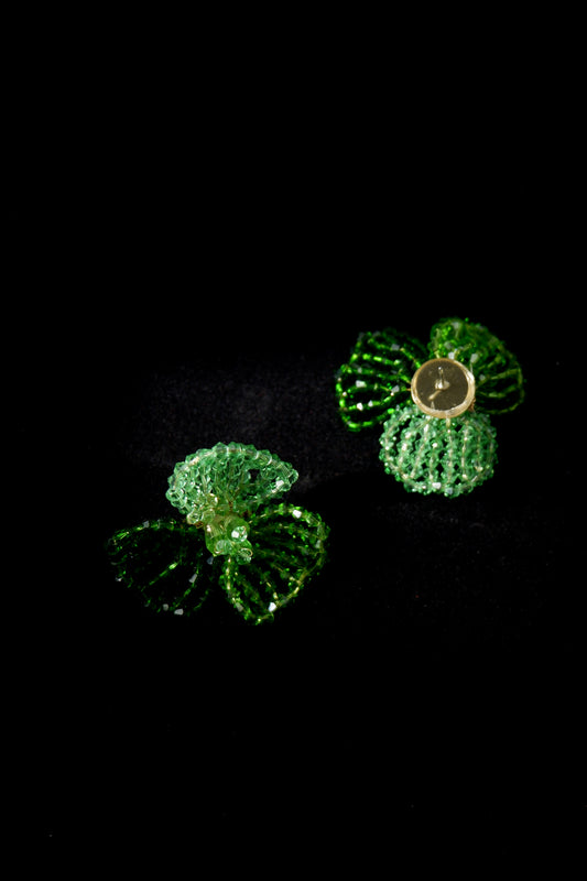 Lucky Clover Handmade Beaded Earrings