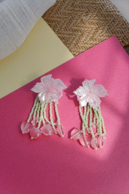 Peach Rhyme Fairy Dew Earrings