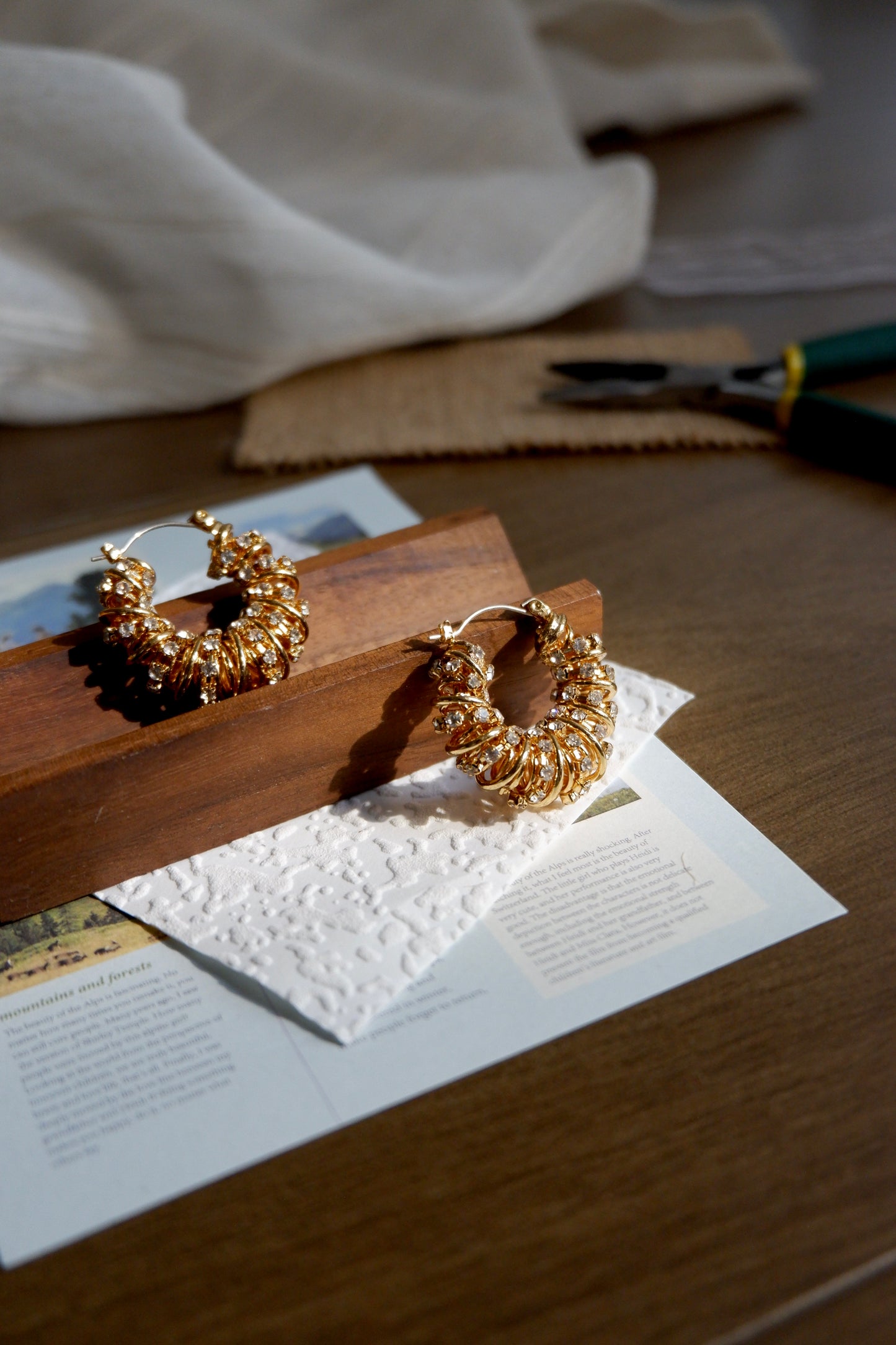 Golden Glow Zircon Earrings