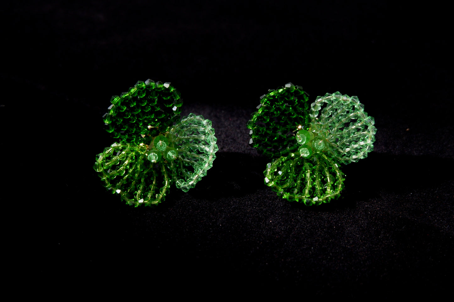 Lucky Clover Handmade Beaded Earrings