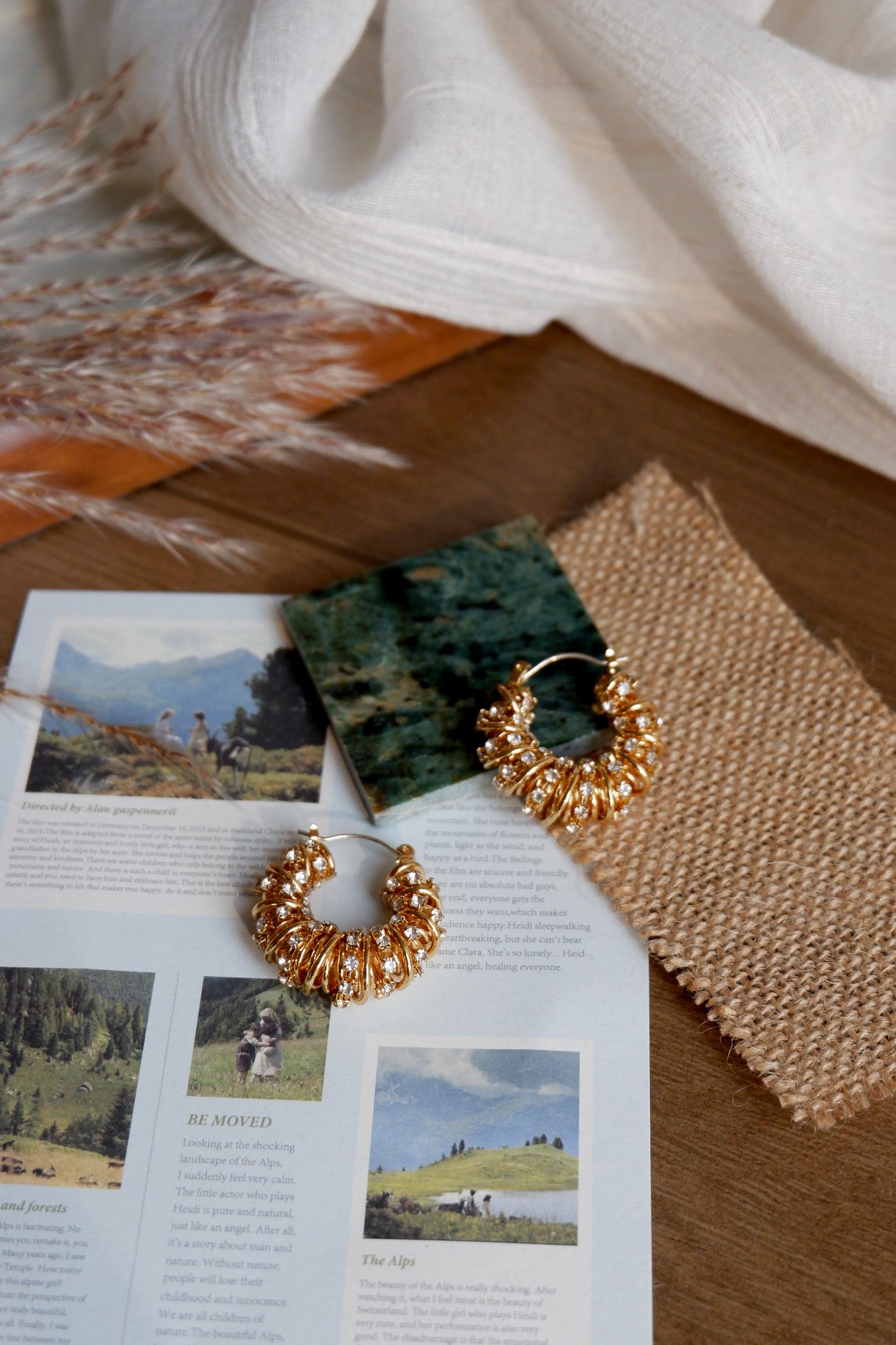 Golden Glow Zircon Earrings